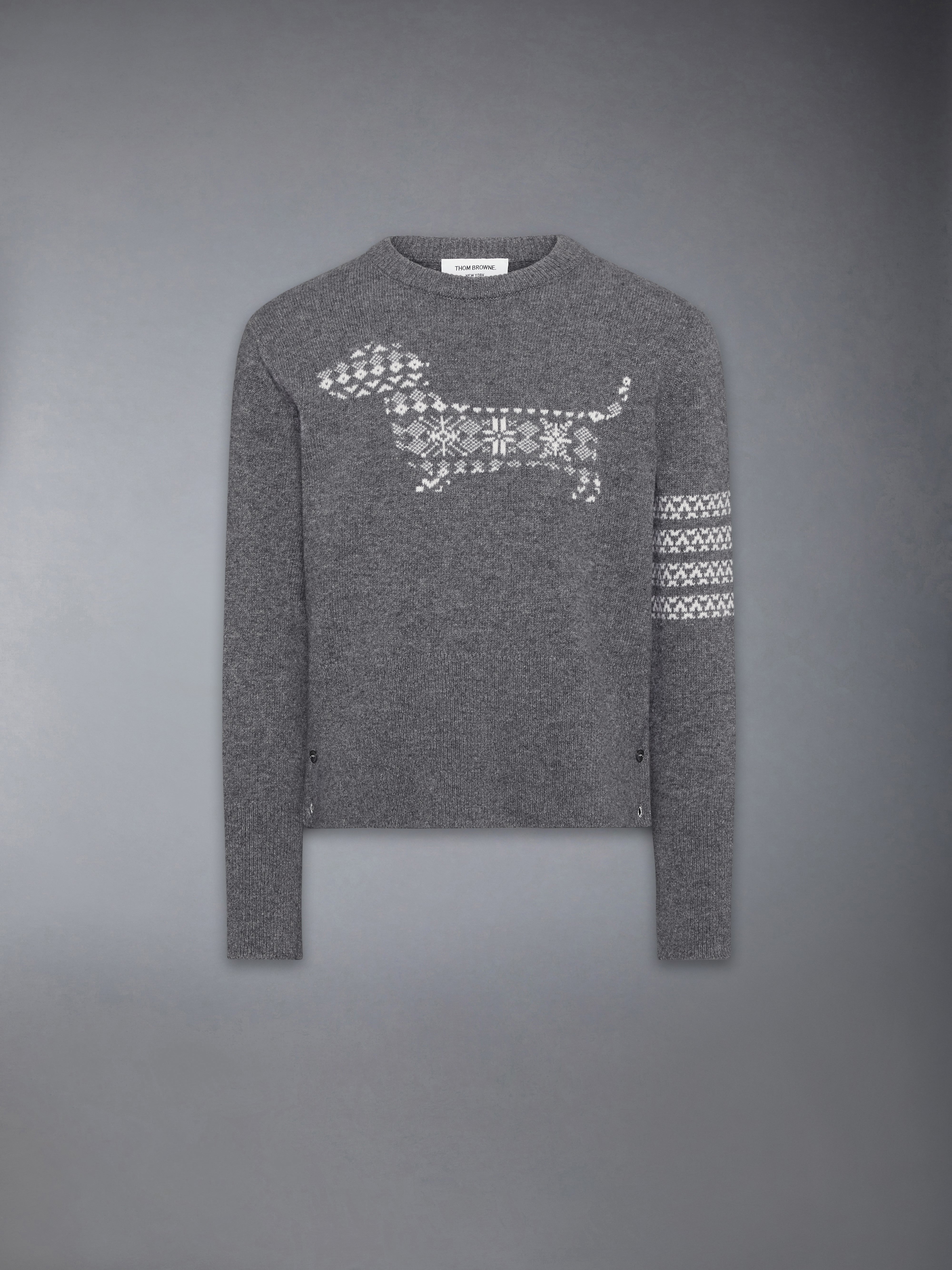 Merino Wool Holiday Hector 4-Bar Pullover | Thom Browne