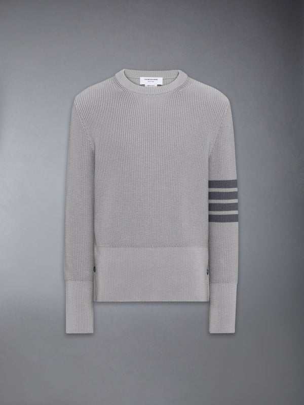 COTTON CARDIGAN STITCH 4-BAR PULLOVER - featured image