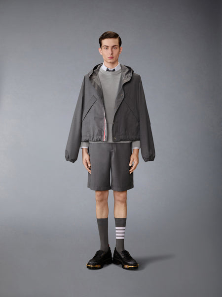 COTTON CARDIGAN STITCH 4-BAR PULLOVER LT GREY