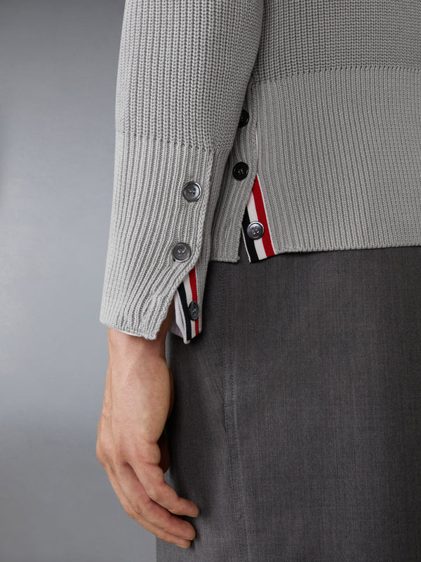 COTTON CARDIGAN STITCH 4-BAR PULLOVER - image 3