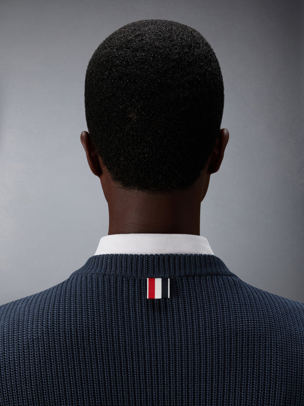 COTTON CARDIGAN STITCH 4-BAR PULLOVER - image 5