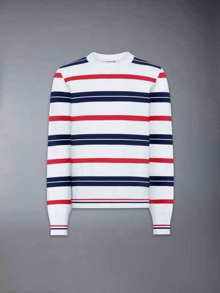 REPP STRIPE RWB PULLOVER WHITE