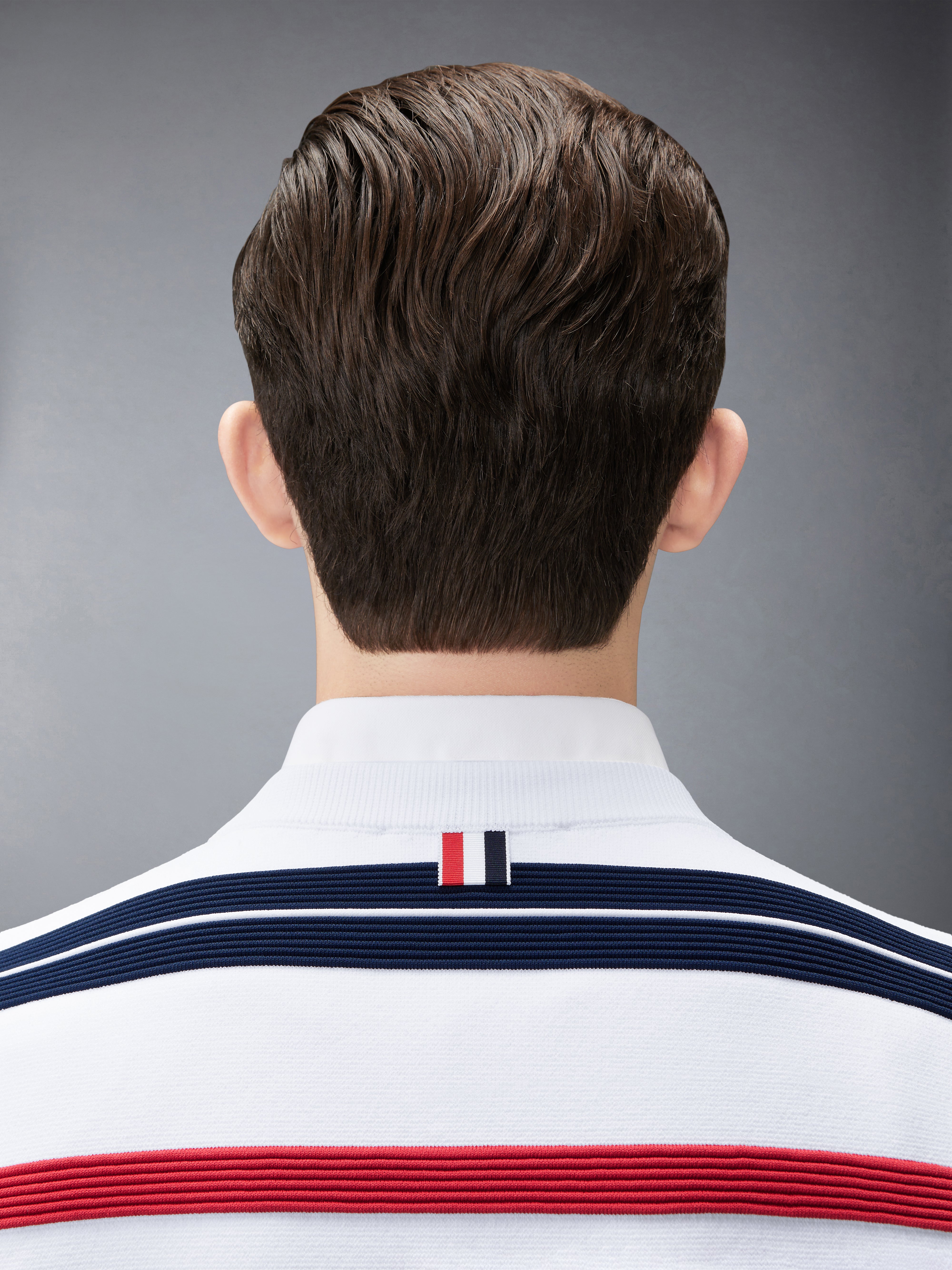 Repp Stripe Rwb Pullover | Thom Browne