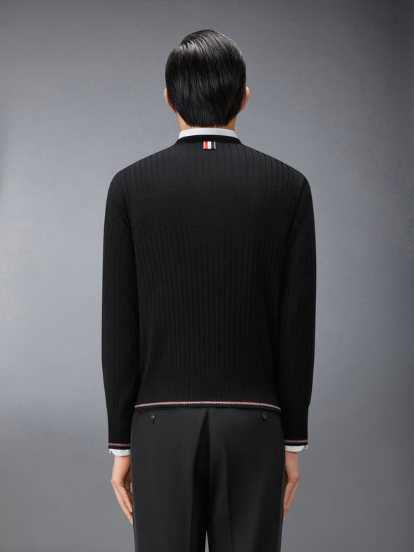 MERINO WOOL RWB RIB STITCH PULLOVER - image 2