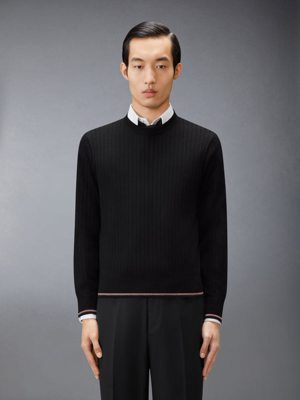 MERINO WOOL RWB RIB STITCH PULLOVER - image 1