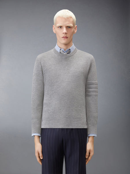 OTTOMAN MILANO STITCH 4-BAR BOMBER PULLOVER LT GREY