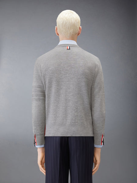 OTTOMAN MILANO STITCH 4-BAR BOMBER PULLOVER LT GREY