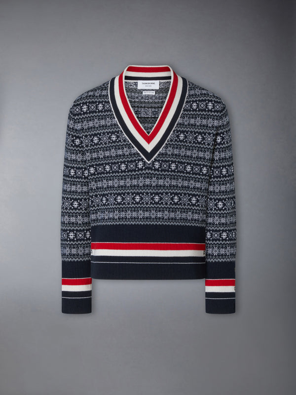 CASHMERE JACQUARD SNOWFLAKE PULLOVER - featured image