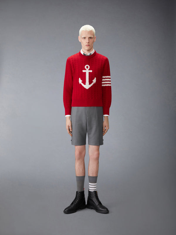 MERINO WOOL 4-BAR INTARSIA ANCHOR PULLOVER - image 3