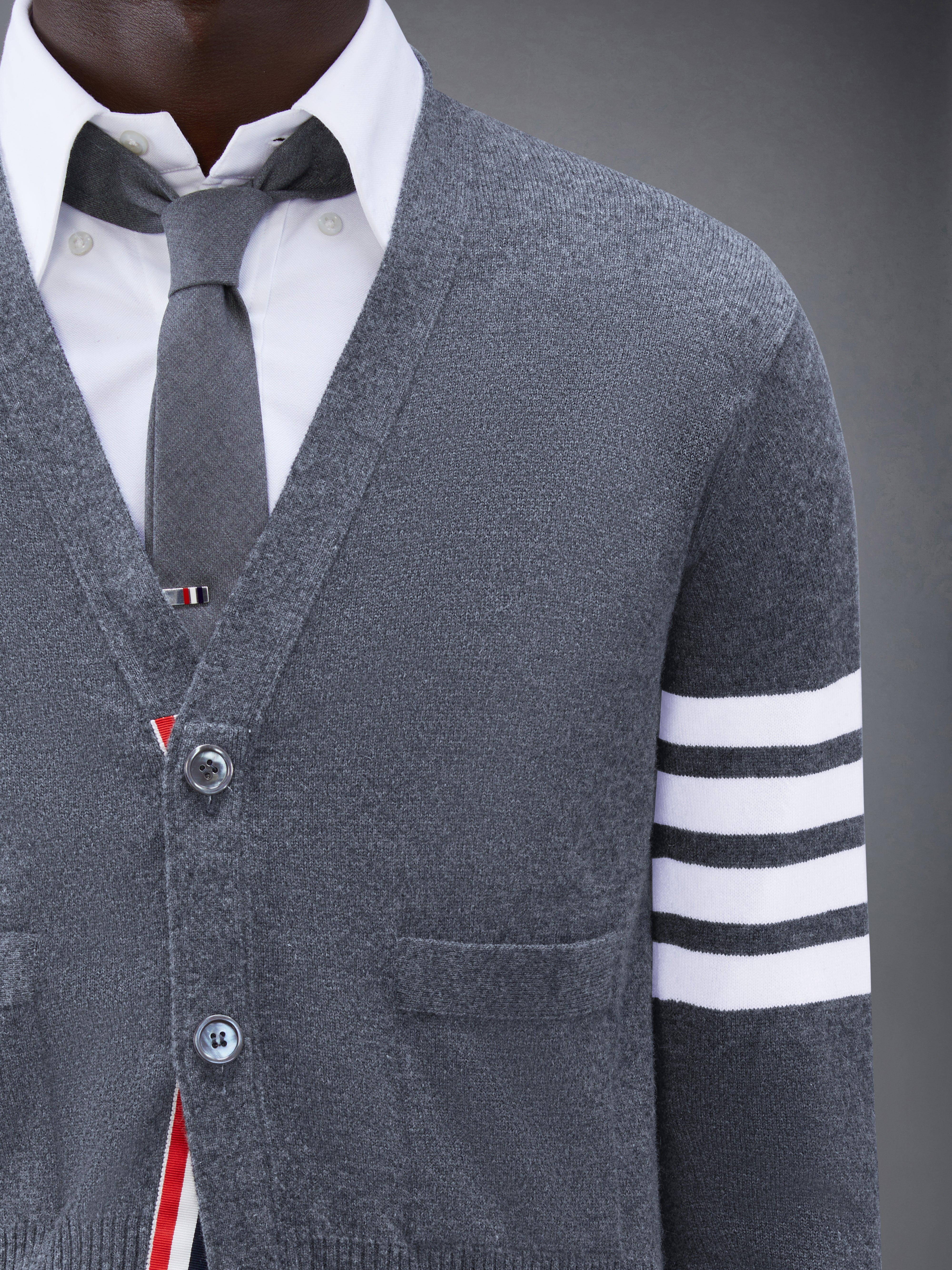 Thom Browne Mens Size 2 / US Size Medium Gray 100% Cashmere