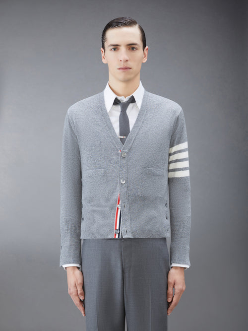 Classic Cashmere 4 Bar V Neck Cardigan | Thom Browne 