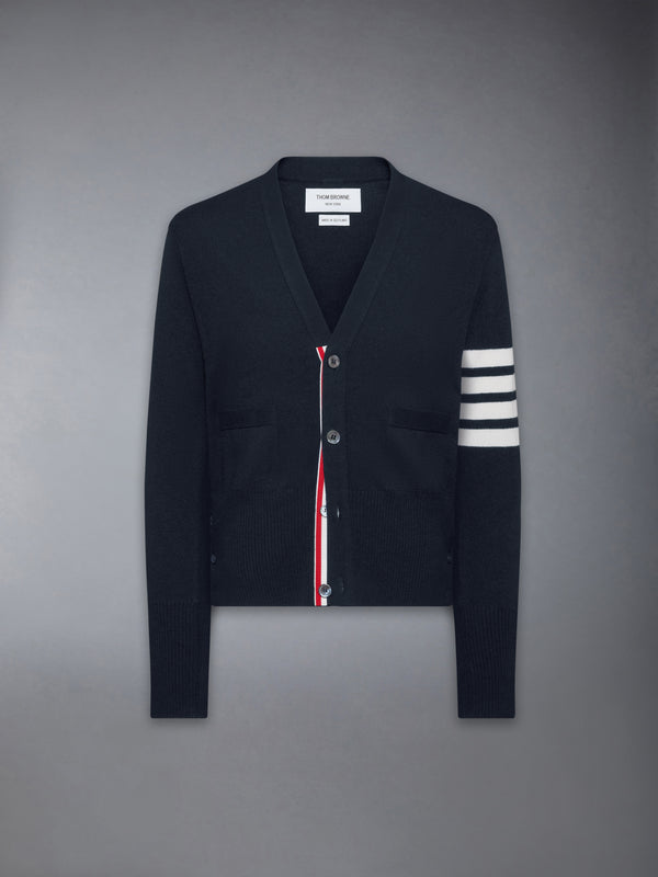 CLASSIC CASHMERE 4-BAR V-NECK CARDIGAN - featured image