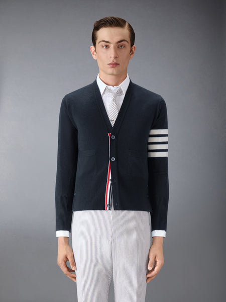 CLASSIC CASHMERE 4-BAR V-NECK CARDIGAN