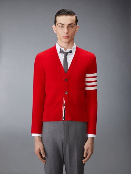 CLASSIC CASHMERE 4-BAR V-NECK CARDIGAN