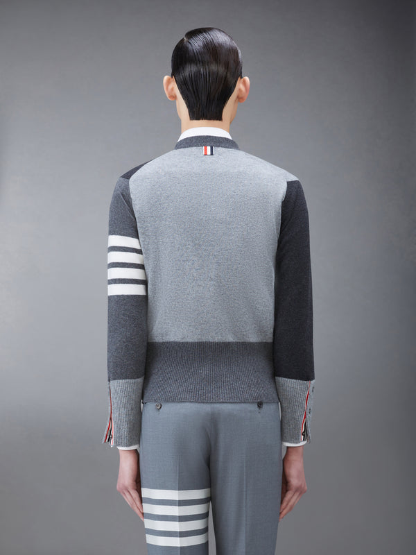 FUNMIX CASHMERE 4-BAR V-neck CARDIGAN
