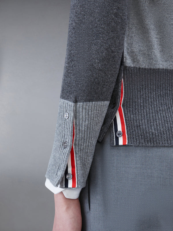 톰브라운 펀믹스 캐시미어 4-바 브이넥 카디건 MKC001F-00011-982