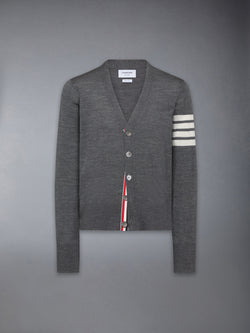 MERINO WOOL 4-BAR CLASSIC V-NECK CARDIGAN