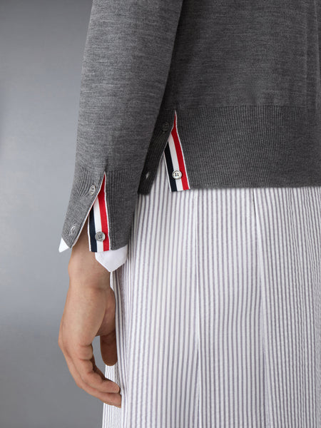 MERINO WOOL 4-BAR CLASSIC V-NECK CARDIGAN