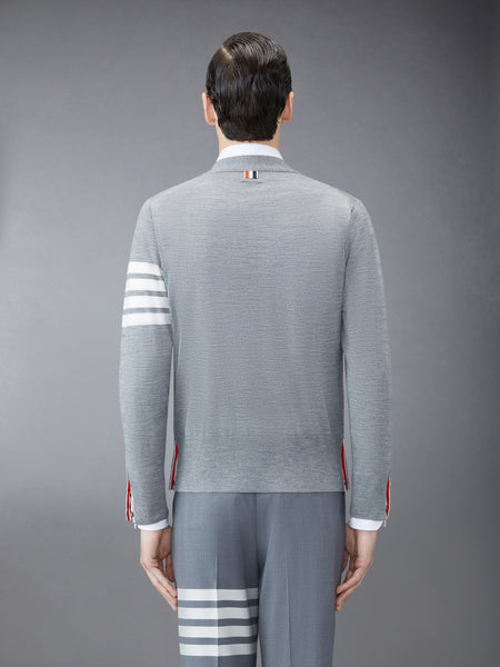 MERINO WOOL 4-BAR CLASSIC V-NECK CARDIGAN