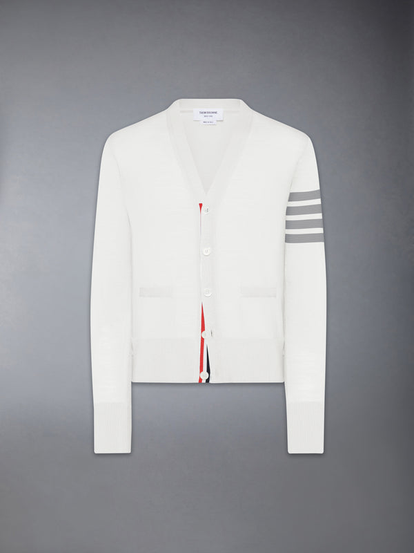 MERINO WOOL 4-BAR CLASSIC V-NECK CARDIGAN - featured image