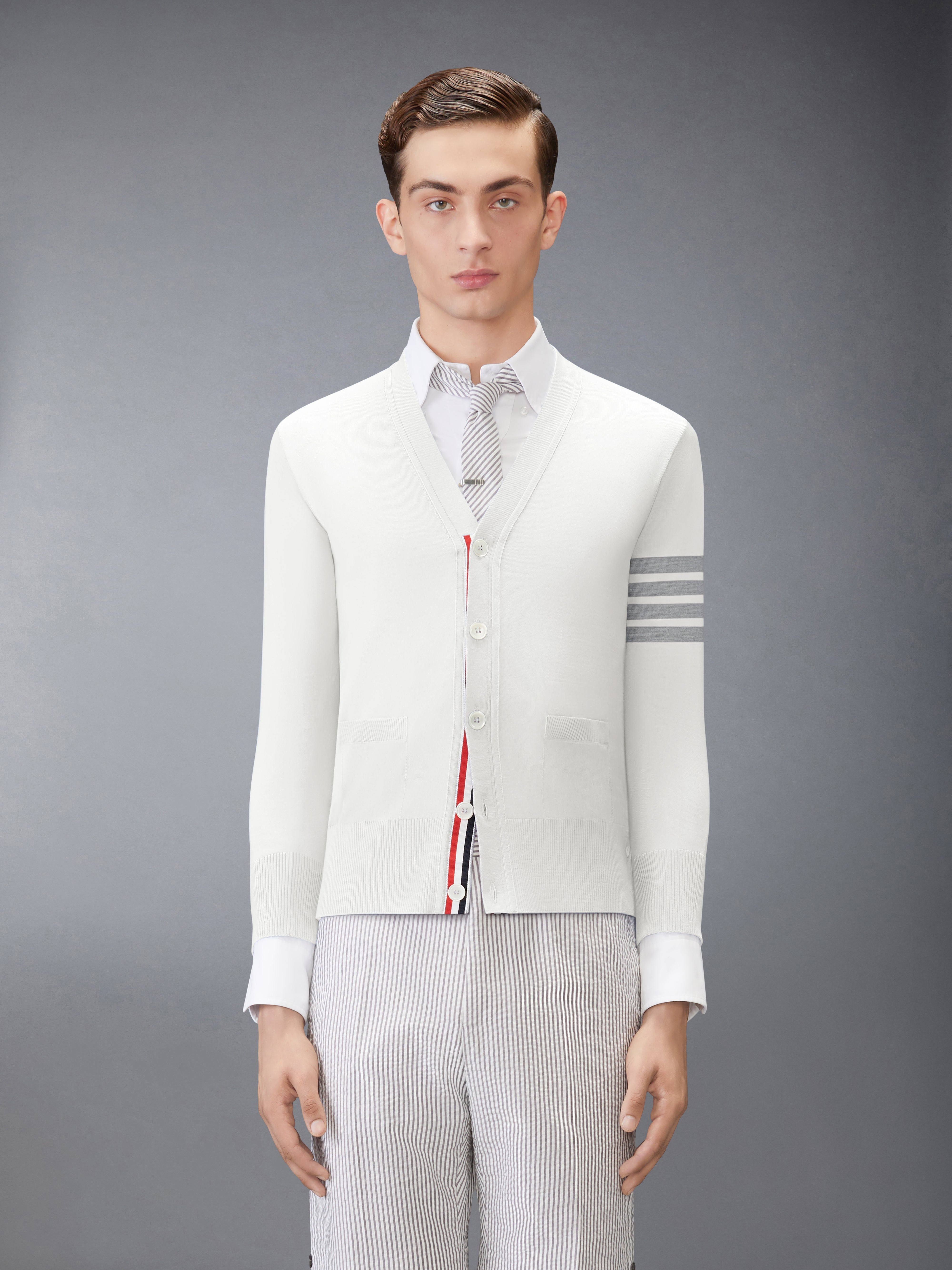 MERINO WOOL 4-BAR CLASSIC CARDIGAN | Thom Browne