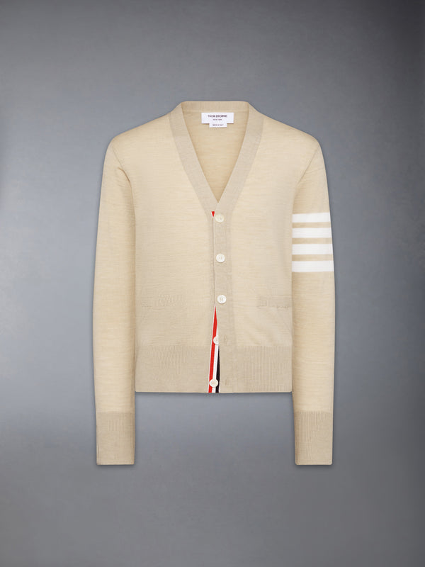 MERINO WOOL 4-BAR CLASSIC V-NECK CARDIGAN - featured image