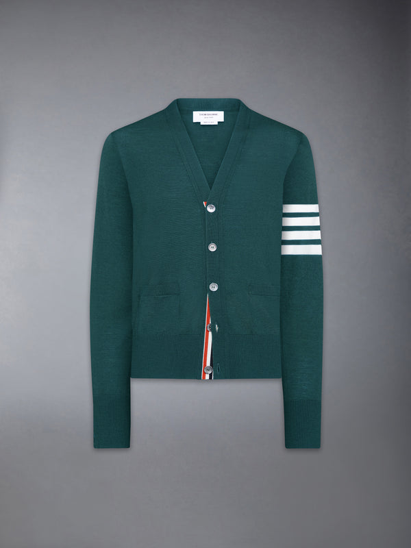 MERINO WOOL 4-BAR CLASSIC V-NECK CARDIGAN - featured image