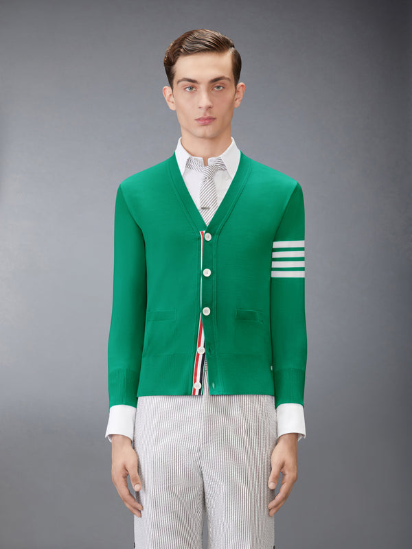 MERINO WOOL 4-BAR CLASSIC V-NECK CARDIGAN - image 1