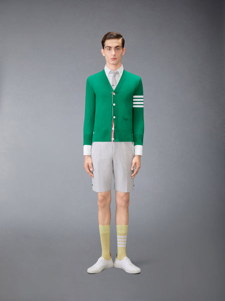 MERINO WOOL 4-BAR CLASSIC V-NECK CARDIGAN