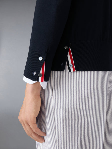 MERINO WOOL 4-BAR CLASSIC V-NECK CARDIGAN