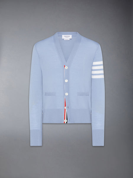 MERINO WOOL 4-BAR CLASSIC V-NECK CARDIGAN