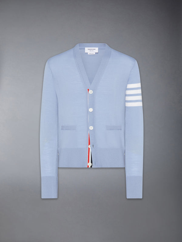 MERINO WOOL 4-BAR CLASSIC V-NECK CARDIGAN - featured image