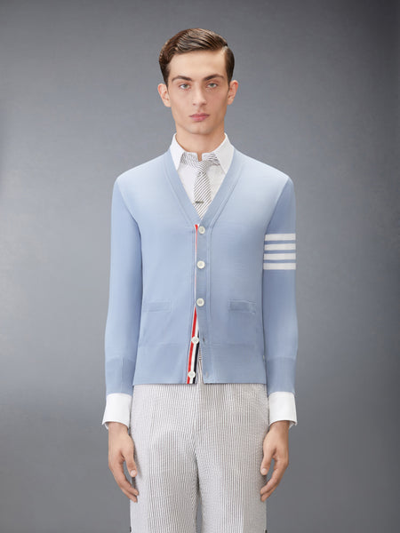 MERINO WOOL 4-BAR CLASSIC V-NECK CARDIGAN