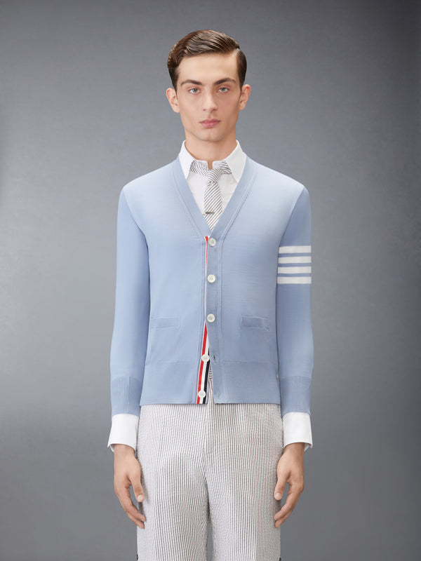 MERINO WOOL 4-BAR CLASSIC V-NECK CARDIGAN - image 1