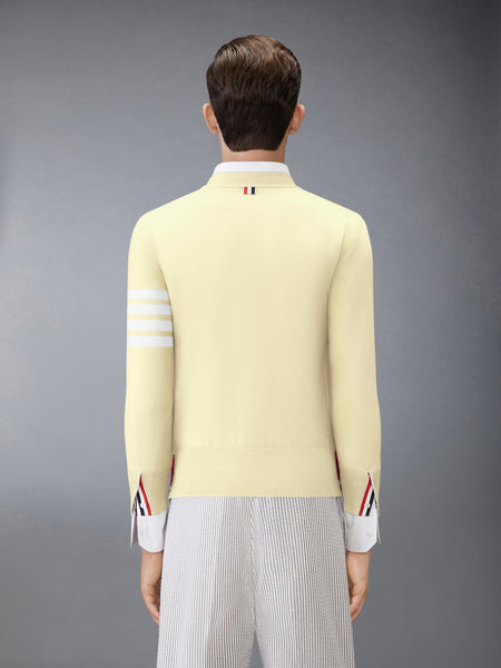 MERINO WOOL 4-BAR CLASSIC V-NECK CARDIGAN