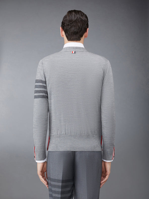 WOOL 4-BAR V-NECK CARDIGAN - image 2