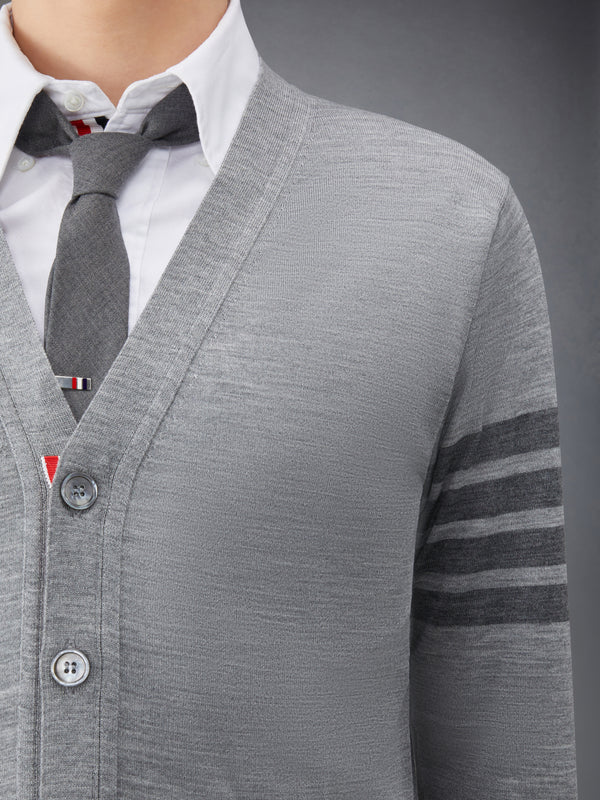 WOOL 4-BAR V-NECK CARDIGAN - image 6