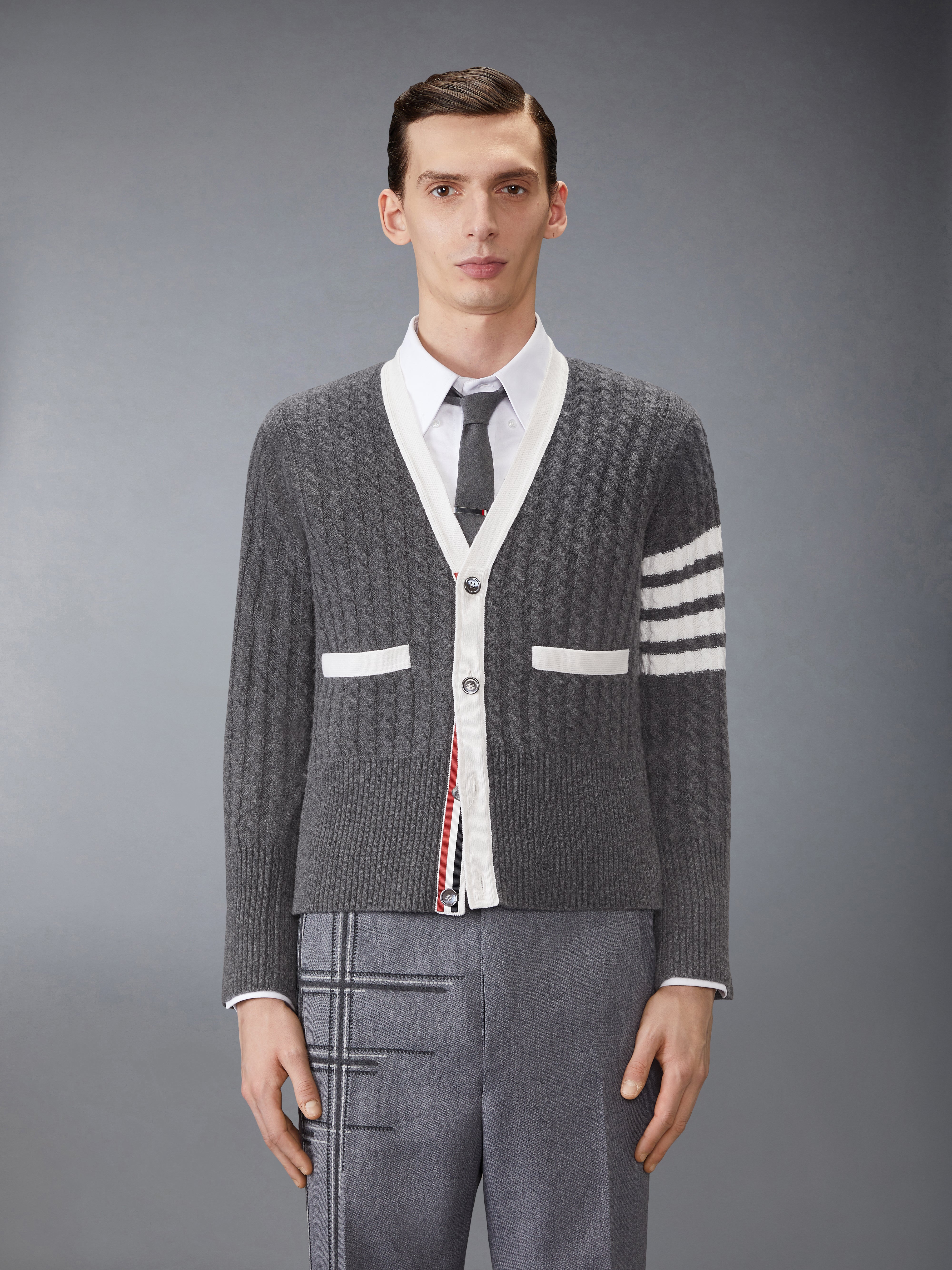 THOM BROWNE 22SS ミックス ポインテール ケーブル カーディガン 三越伊勢丹 | THOM BROWNE/トムブラウン_women 通販 | ネイビー