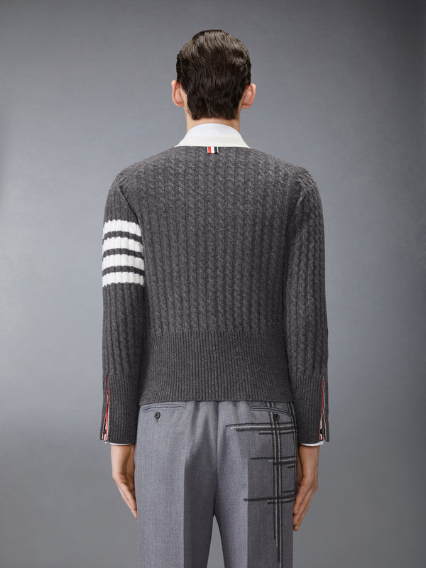 CASHMERE 4-BAR V NECK CARDIGAN - image 2