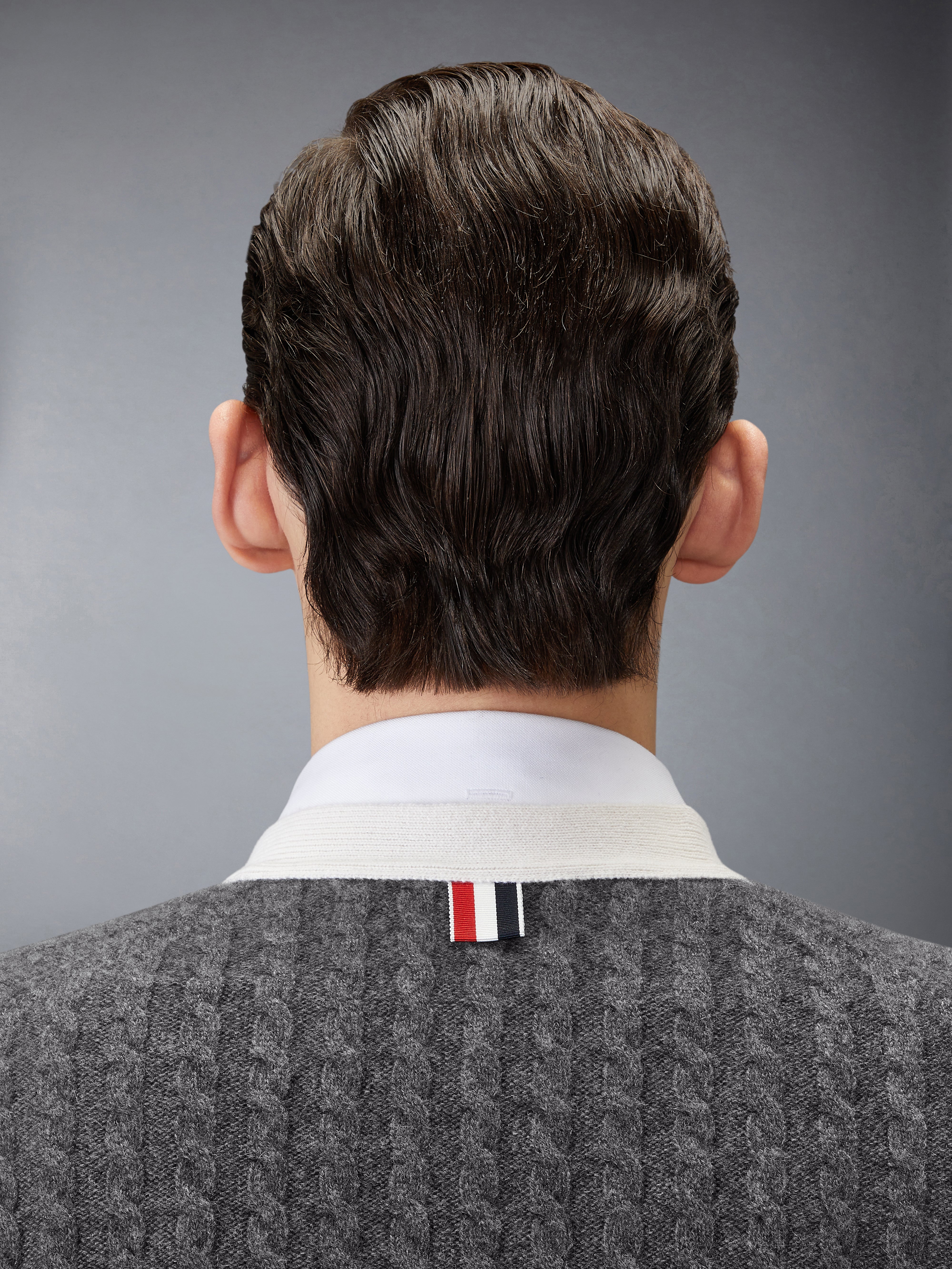 高級 定番 トムブラウン 4-BAR トリコロール Vネックニット 三越伊勢丹 | THOM BROWNE/トムブラウン_women 通販 | ネイビー