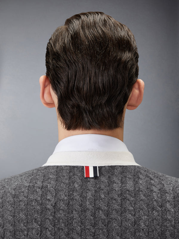 CASHMERE 4-BAR V NECK CARDIGAN - image 4