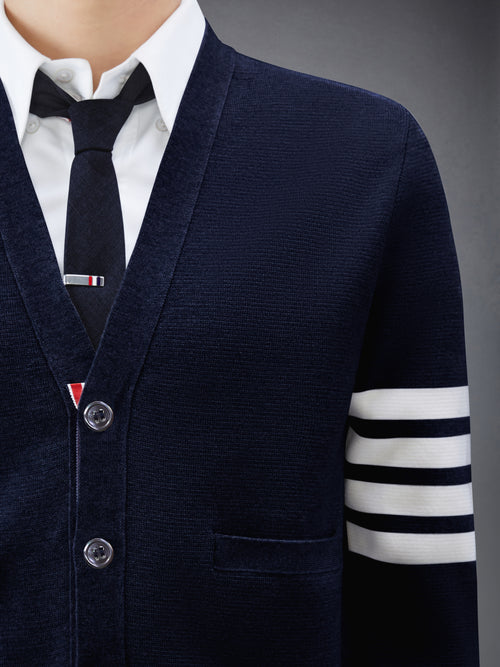 Wool 4 Bar V Neck Cardigan | Thom Browne