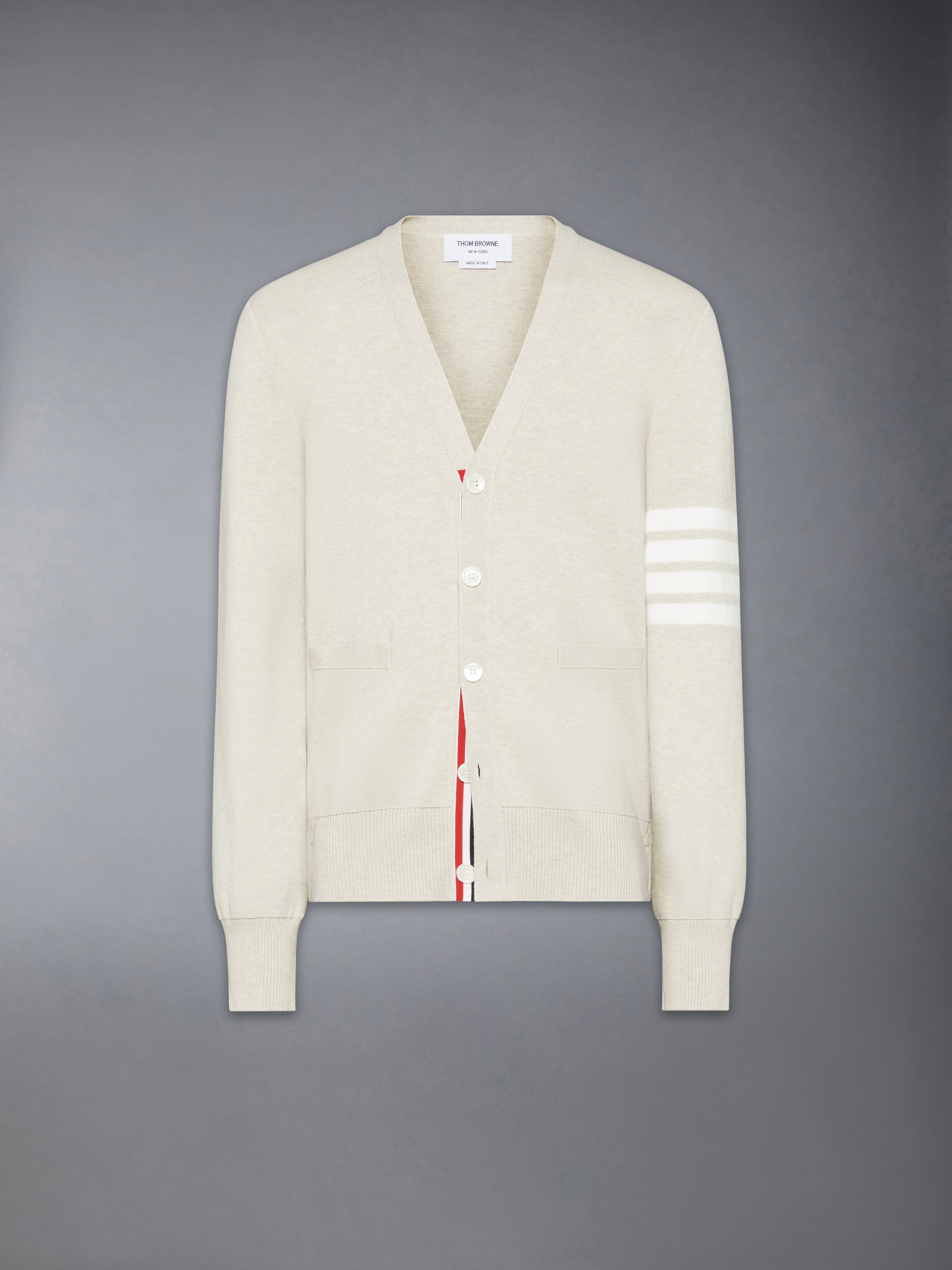 Thom browne カーディガン Cotton Crepe V-Neck Cardigan | Thom Browne