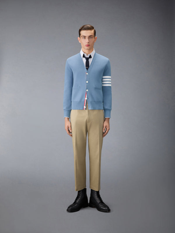 톰브라운 코튼 크레이프 4-바 밀라노 스티치 카디건 MKC171A-00219-471