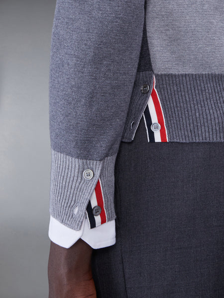 FUNMIX COTTON CREPE MILANO STITCH 4-BAR CARDIGAN