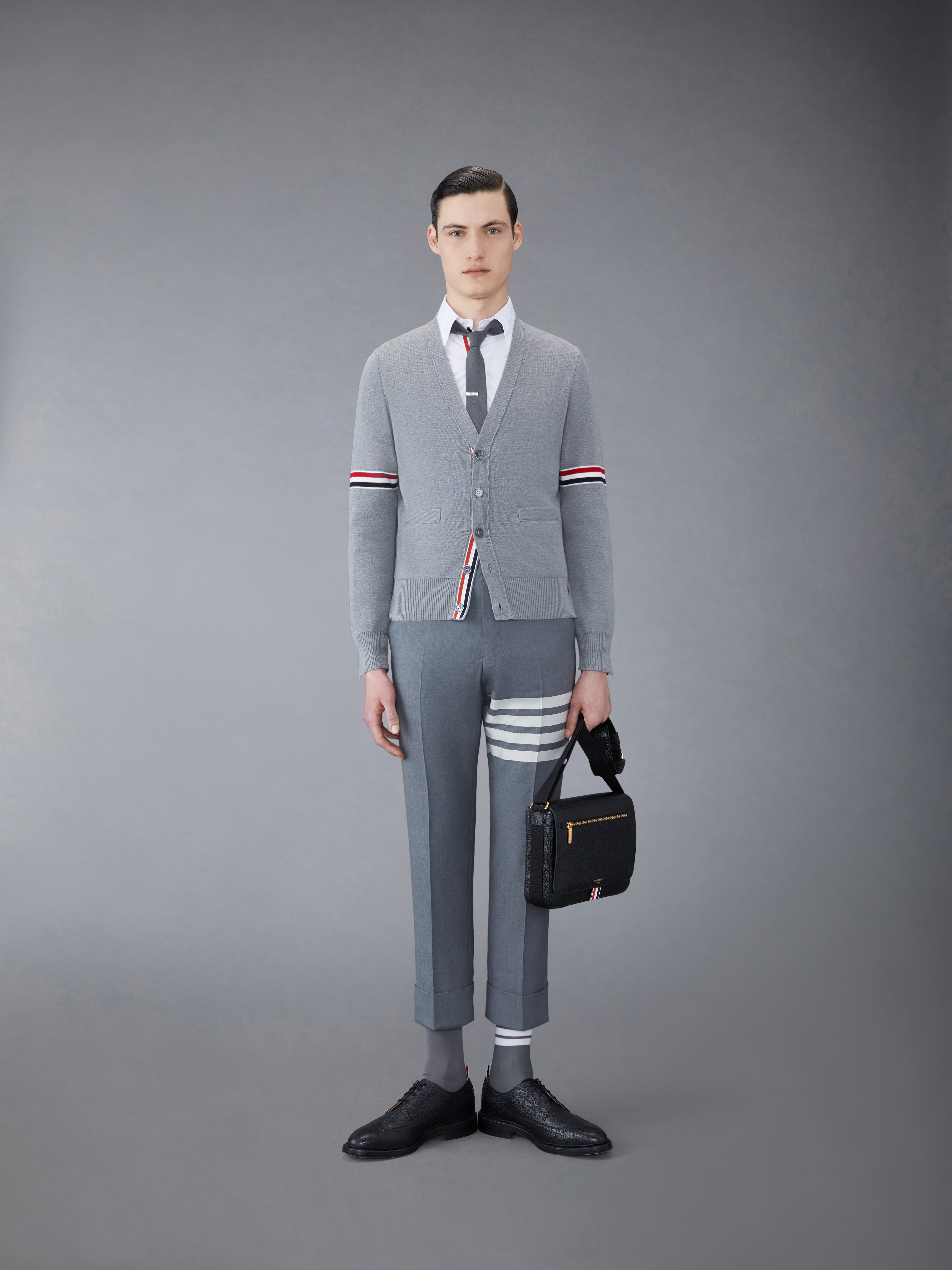 コットン ミラノ Vネック カーディガン | Thom Browne