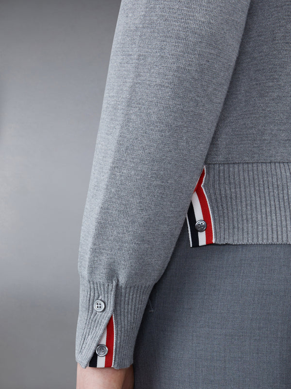 COTTON MILANO STITCH V-NECK CARDIGAN - image 4