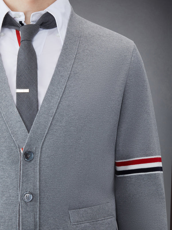 COTTON MILANO STITCH V-NECK CARDIGAN - image 6