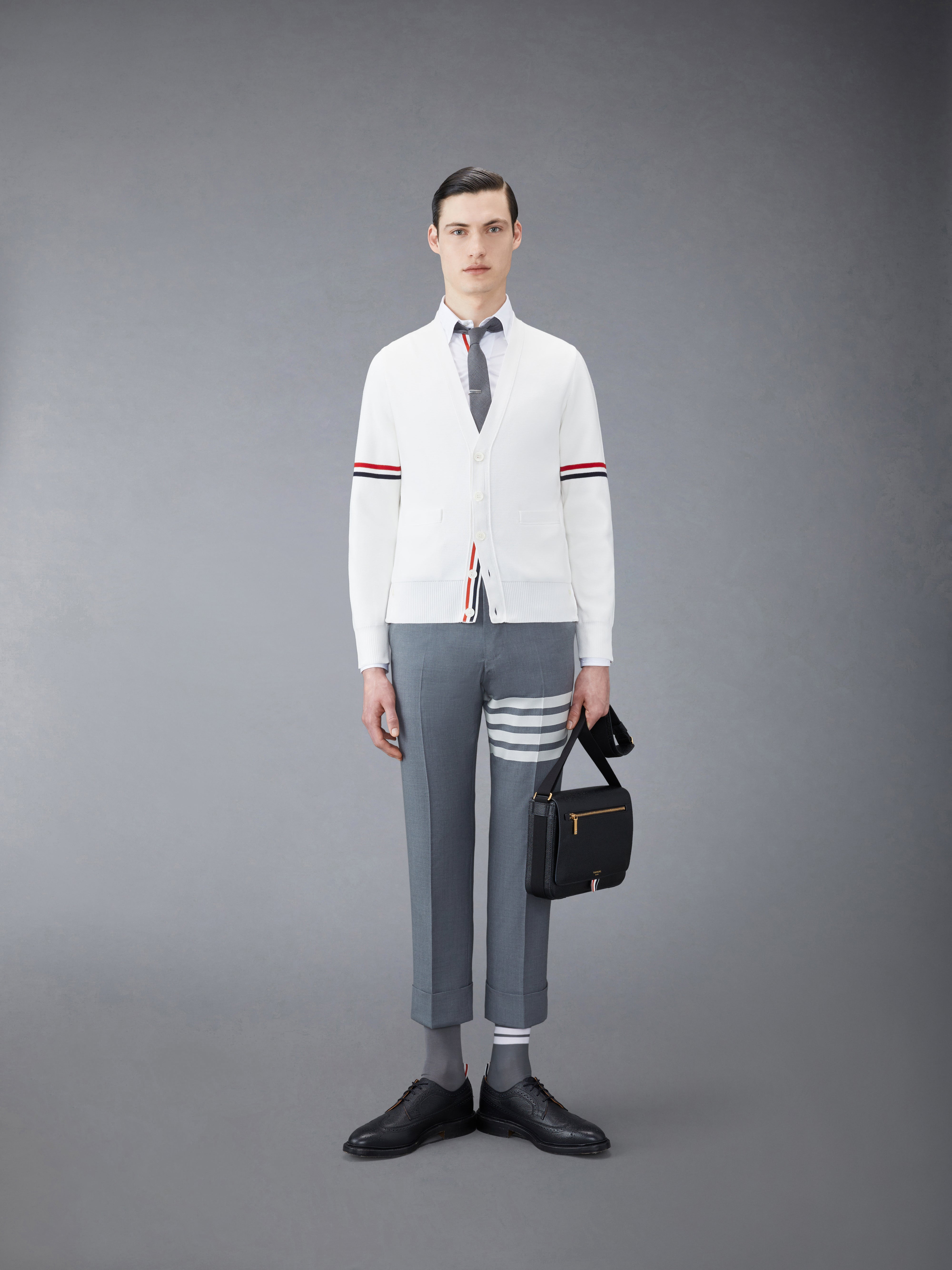 コットン ミラノ Vネック カーディガン | Thom Browne