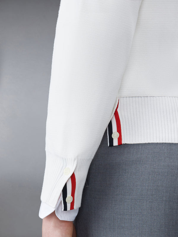 톰브라운 코튼 밀라노 스티치 브이넥 카디건 MKC310A-Y3007-100